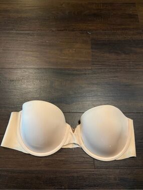 Victoria Secret Strapless Bra 36C Nude Convertible Bridal Neutral